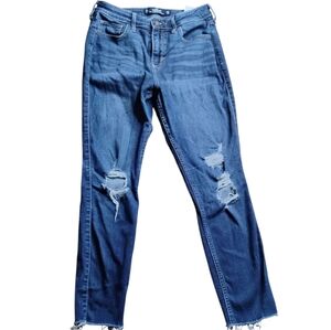 Blue Distressed Women's Jeans